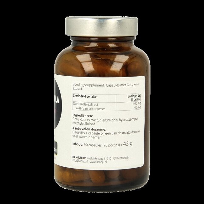 Hanoju Extrait de Gotu kola 400 mg 90 gélules