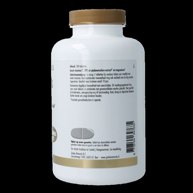 Golden Naturals Magnesium & crampbark 180 Tabletten