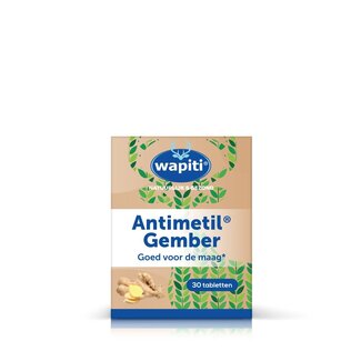 Wapiti Wapiti Antimetil gember 30 Tabletten
