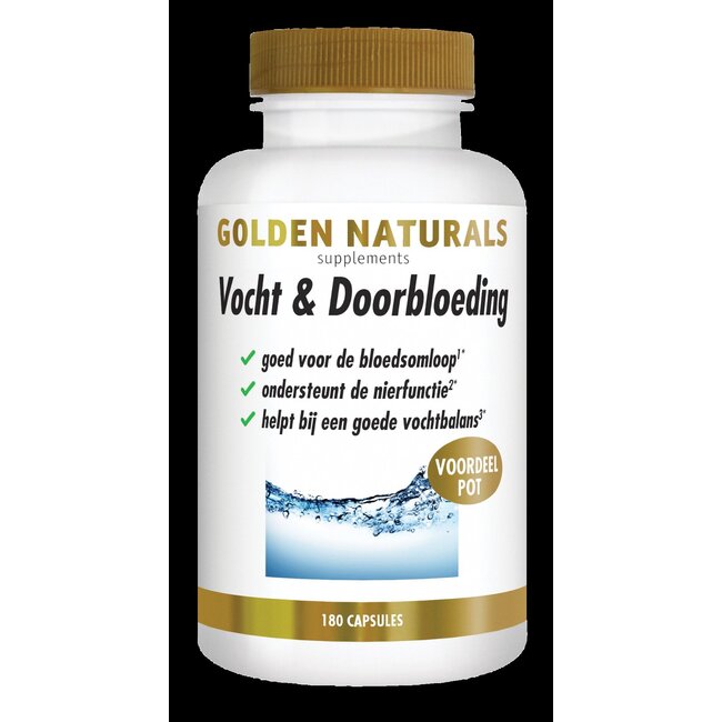 Golden Naturals Vocht & doorbloeding 180 Capsules
