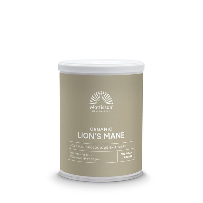 Mattisson Lion's mane poeder bio 100 Gram