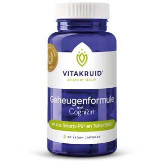 Vitakruid Vitakruid Geheugenformule oa Bacopa monnieri Citicoline OPC 60 Vegetarische capsules