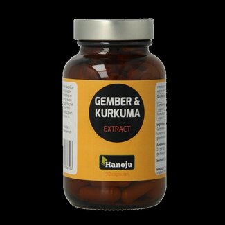 Hanoju Hanoju Gember & kurkuma extract 90 Vegetarische capsules
