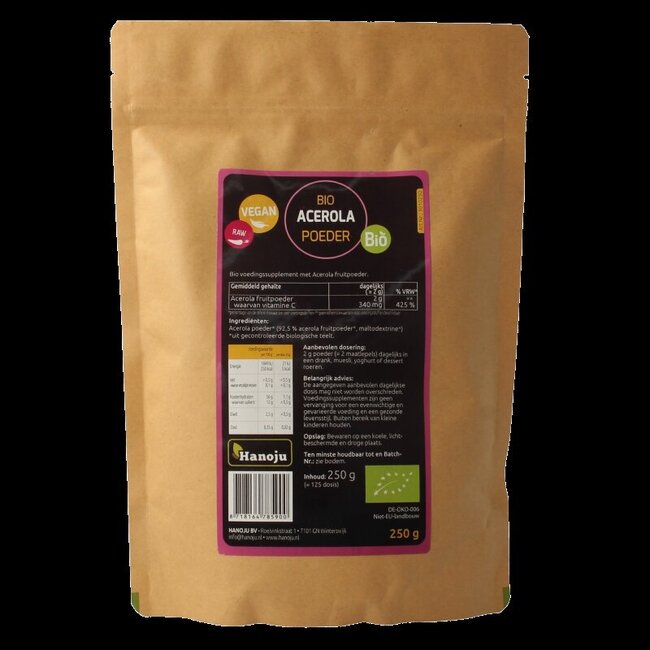 Hanoju Poudre d'acérola bio 250 g