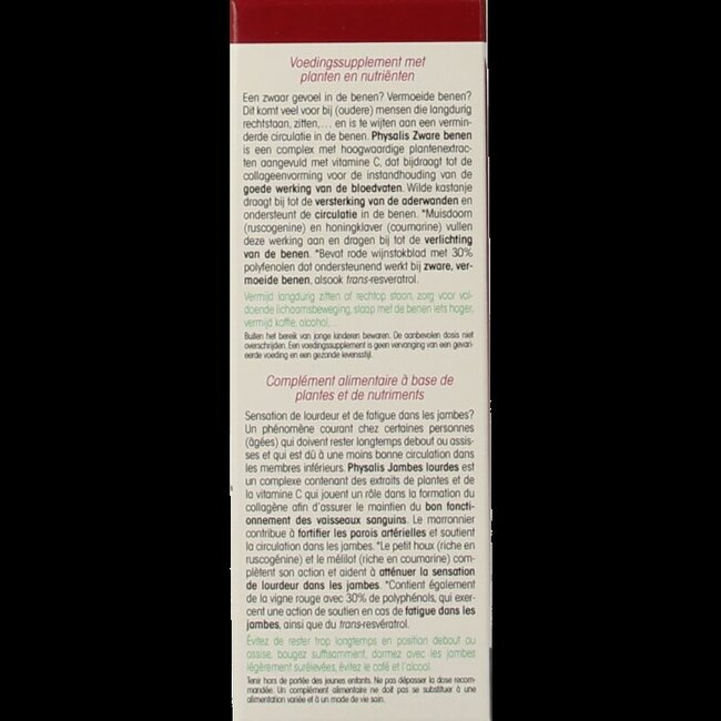 Physalis Jambes Lourdes 30 Comprimés