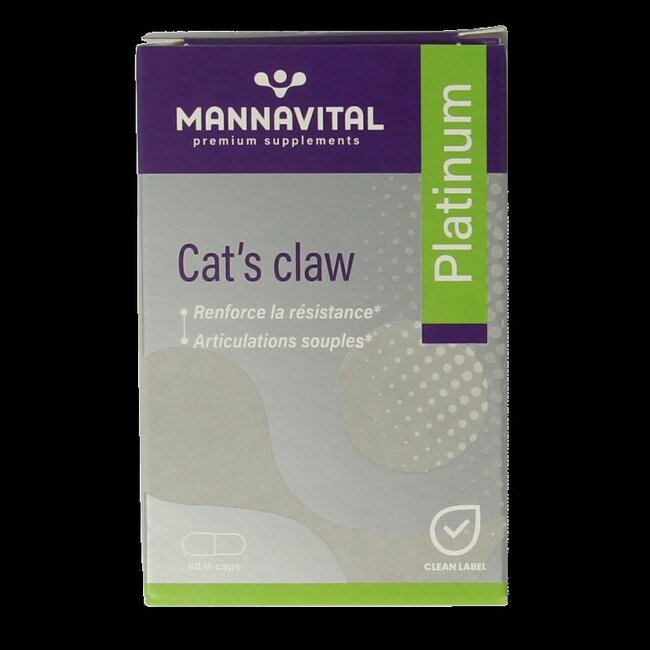 Mannavital Cat's claw platinum 60 Gélules