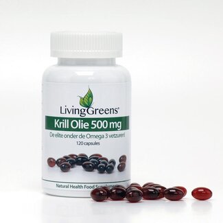 Livinggreens Livinggreens Krillolie 500mg 120 Capsules