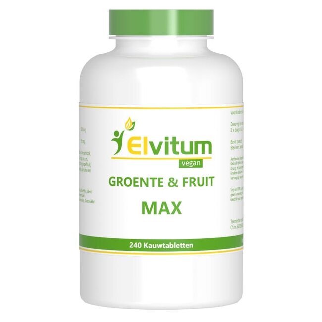 Elvitum Groente en fruit max 240 Kauwtabletten