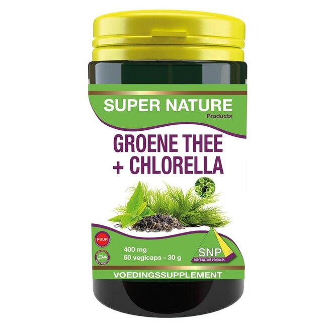 SNP Groene thee chlorella 400 mg puur 60 Capsules