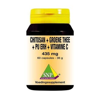 SNP Chitosan groene thee pu erh thee vitamine C 435mg 60 Capsules