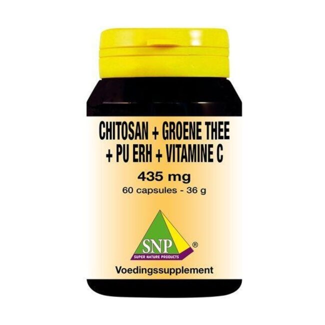 Chitosan groene thee pu erh thee vitamine C 435mg 60 Capsules