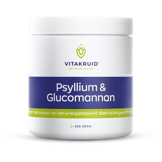 Vitakruid Vitakruid Psyllium 5000 mg & Glucomannan 1000 mg vezels 450 Gram