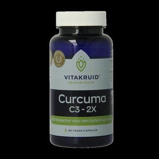 Vitakruid Vitakruid Curcuma C3-2X (95% curcuminoiden) met Bioperine 60 Vegetarische capsules