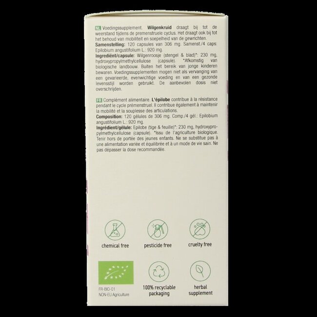 Purasana Épilobe vegan bio 120 gélules végétales