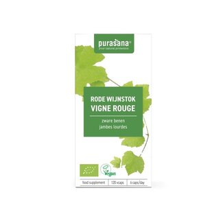 Purasana Purasana Rode wijnstok vegan bio 120 Vegetarische capsules
