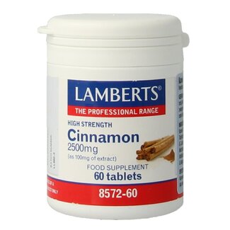 Lamberts Lamberts Kaneel 2500mg (cinnamon) 60 Tabletten
