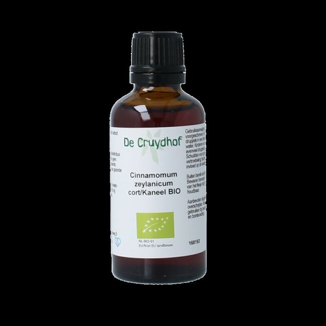 Cruydhof Cinnamomum zeyl cort / kaneel tinctuur bio 50 Milliliter
