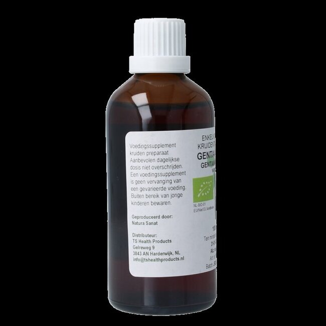 Cruydhof Gentiana lutea radix / gentiaan tinctuur bio 100 Milliliter