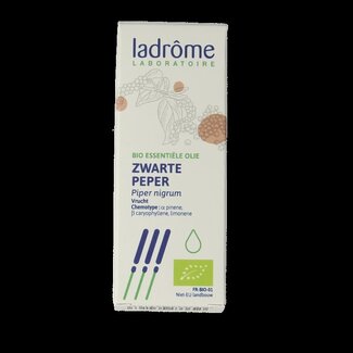 Ladrome Ladrome Zwarte peper olie bio 10 Milliliter