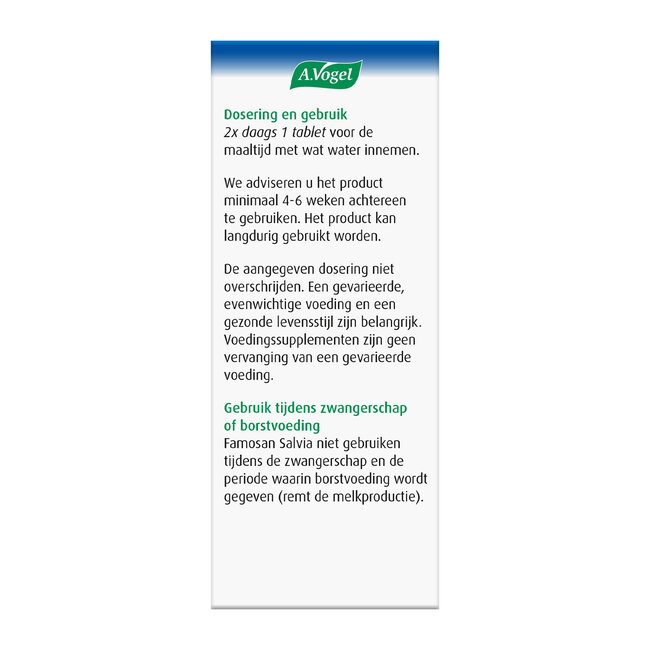 A Vogel Famosan Salvia Ménopause 60 Comprimés