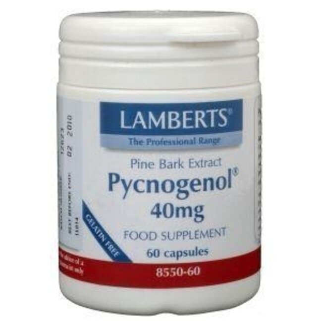Lamberts Pijnboombast extract (Pycnogenol 40mg) 60 Vegetarische capsules