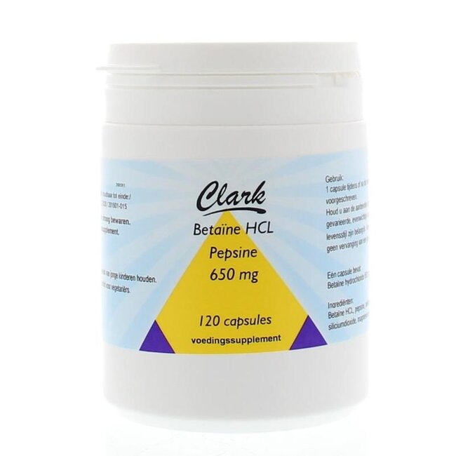 Clark Betaine HCL 650 120 Capsules