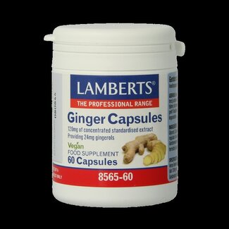 Lamberts Lamberts Gember (ginger) 60 Vegetarische capsules