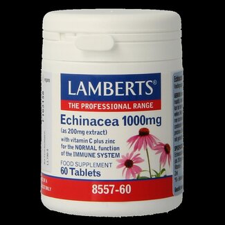 Lamberts Lamberts Echinacea 1000mg met zink en vitamine C 60 Tabletten
