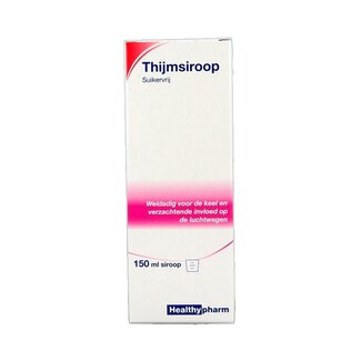 Healthypharm Healthypharm Thijmsiroop suikervrij 150 Milliliter