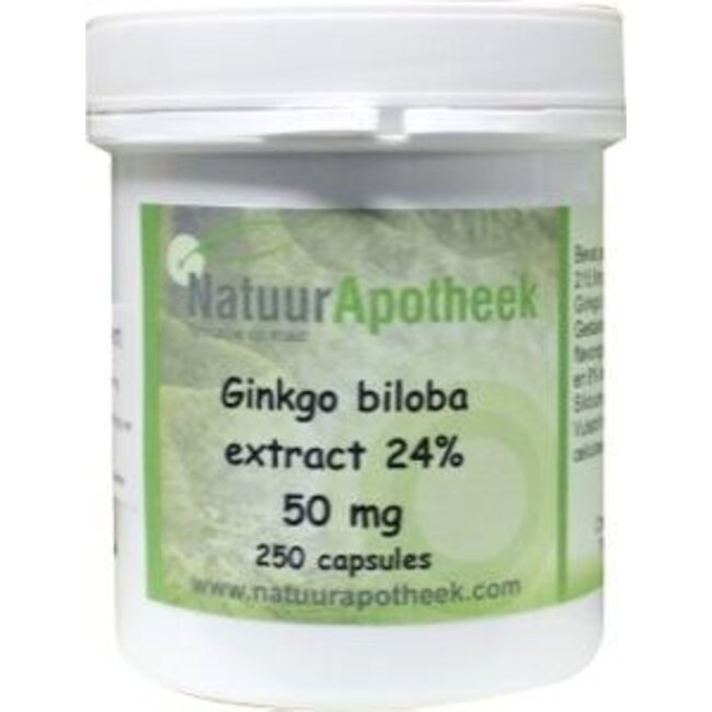 Natuurapotheek Ginkgo biloba 24% 50mg 250 Capsules