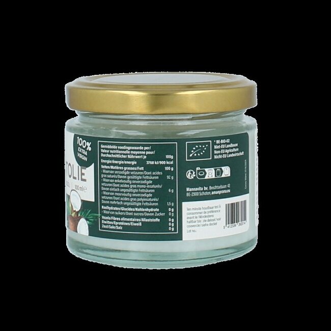 Amanprana Huile de coco bio 100 Millilitres