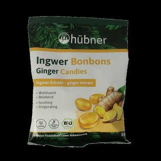 Hubner Hubner Gember bonbons bio 70 Gram