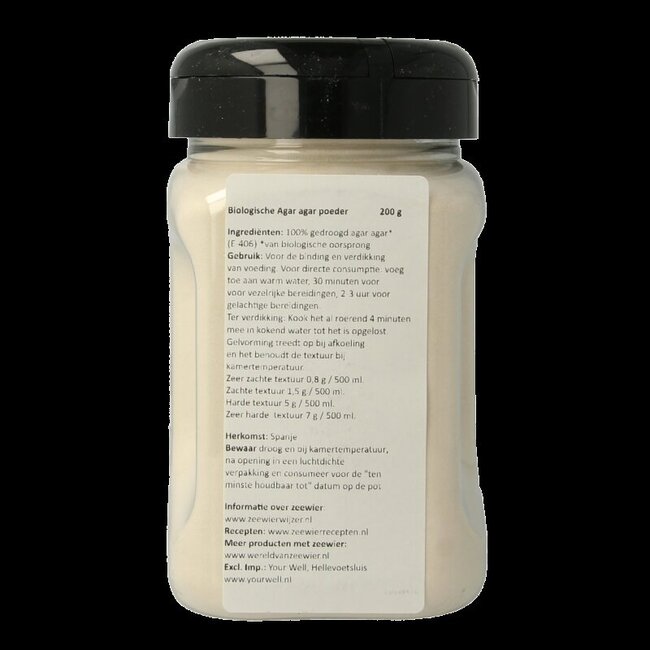 Poudre d'agar-agar bio Porto Muinos 200 grammes