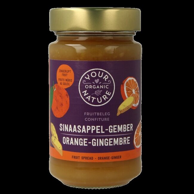 Fruit beleg sinaasappel / gember bio 250 Gram
