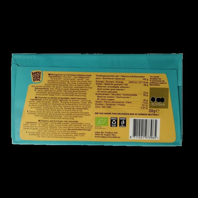 Happy Chocolat au Lait bio 200 g