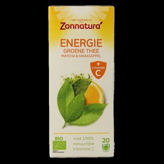 Zonnatura Zonnatura Thé vert Énergie à la vitamine C bio 20 sachets