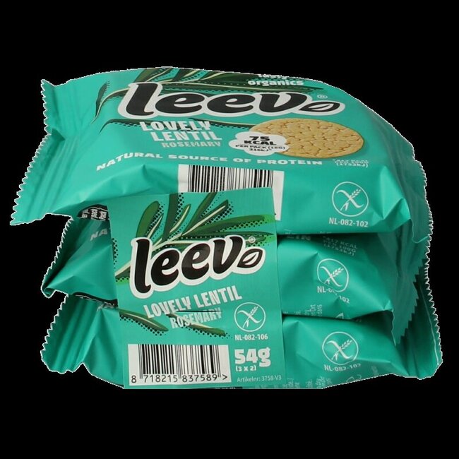 Leev Lovely lentil cakes rosemary bio 54 Gram