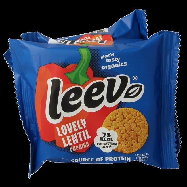 Leev Lovely lentil cakes paprika bio 54 Gram