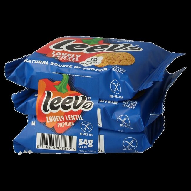 Leev Lovely lentil cakes paprika bio 54 Gram