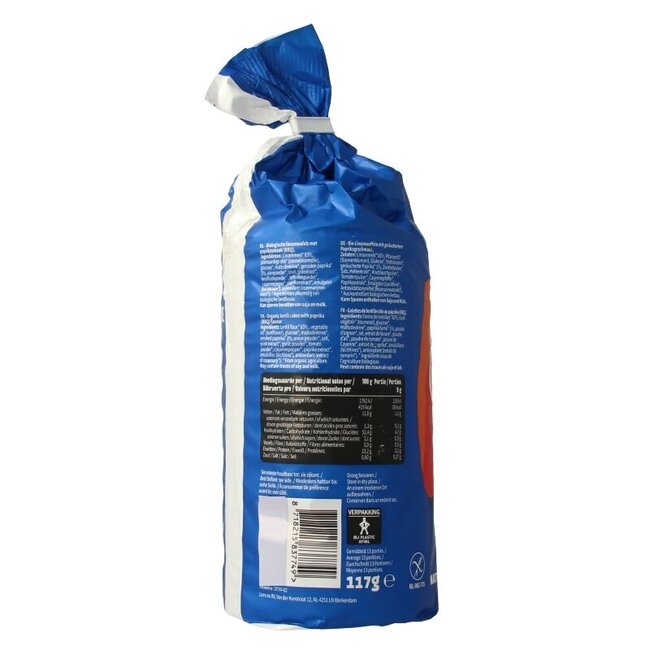 Galettes de lentilles bio au paprika Leev Lovely 117 g