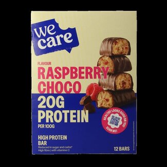 WeCare WeCare High protein bars raspberry choco 372 Gram