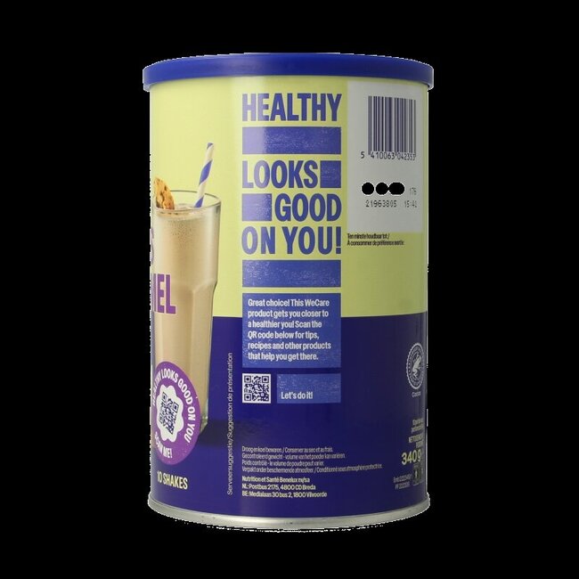 WeCare High protein shake cookies & caramel 340 Gram