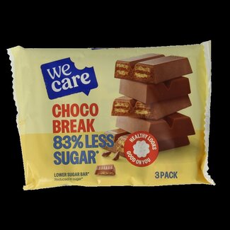 WeCare WeCare Lower kcal/sugar bar choco break 645 Gram