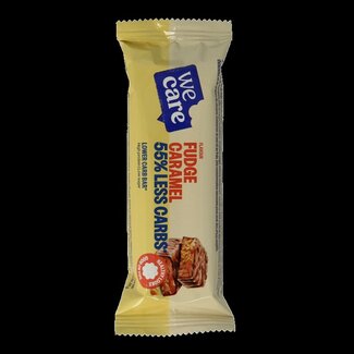 WeCare WeCare Lower kcal/carb bar fudge caramel 60 Gram