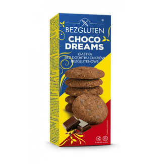 Bezgluten Bezgluten Chocolade koekjes zonder toegev suiker glutenvrij 110 Gram