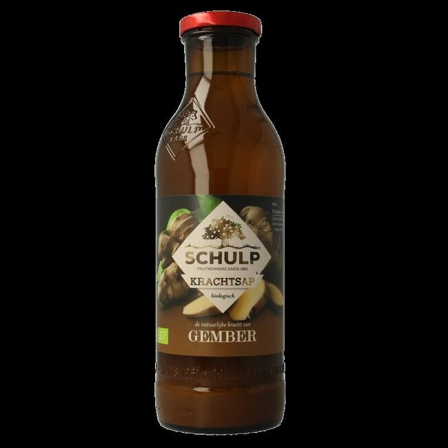 Schulp Krachtsap gembersap puur bio 750 Milliliter