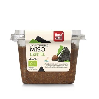 Lima Lima Linzen miso ongepasteuriseerd bio 300 Gram