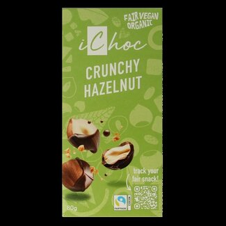 Ichoc Ichoc Crunchy hazelnut vegan bio 80 Gram