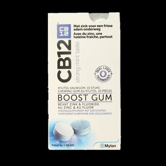 CB12 CB12 Boost Chewing-gum Soin Bucco-dentaire Strong Mint 10 Pièces