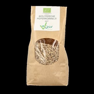 Vitiv Vitiv Peperkorrels wit bio 1 Kilogram